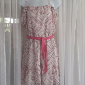 Cold shoulder chiffon dress